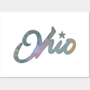 Ohio Tie Dye Retro State Welcome Sign Posters and Art